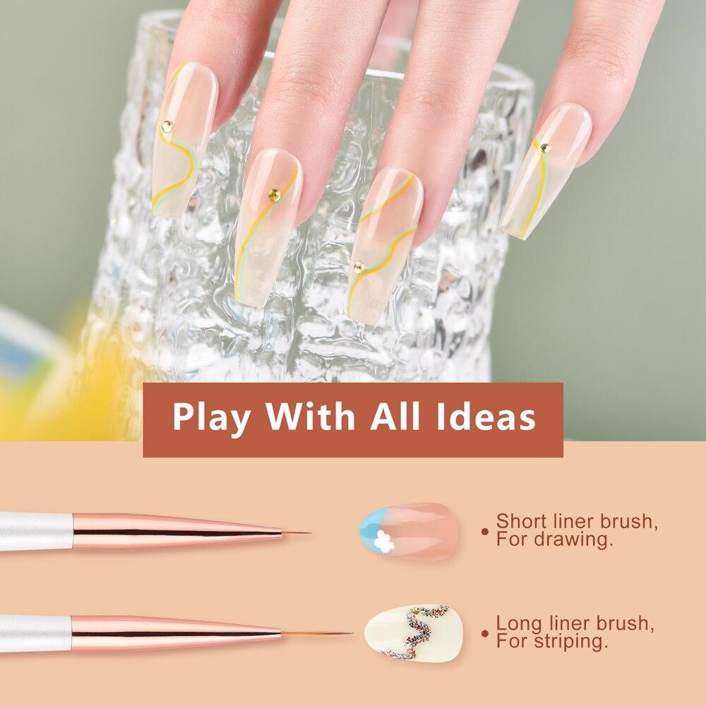 kads Новый дизайн, дизайн ногтей, кисть для дизайна, рисунок, резьба, точечная ручка для ногтей, плоская подводка, гель-лак для маникюра