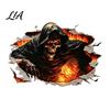 3D Horror Wall Stickers for Party Halloween Decal, Breakout Illusion Sticker with Skull Ghost, Spooky Quick Scene Transformation Room Decor