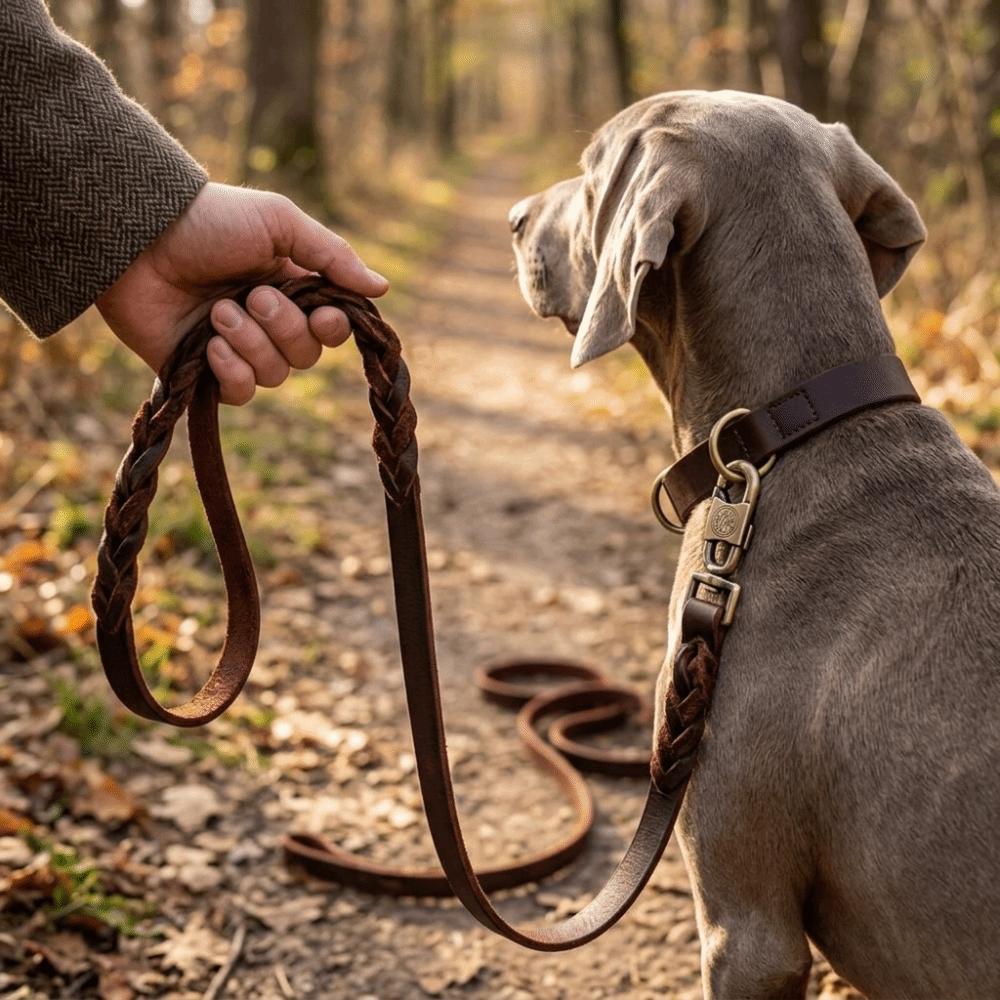 Brown Tone Dog Leather Leash Wide Strap Shepherd Lead Malinois Training Leash Medium Large Dog Use