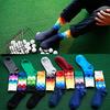 Men Funny Socks Gradient Color Cotton Winter Socks Men'S Knee High Funny Socks