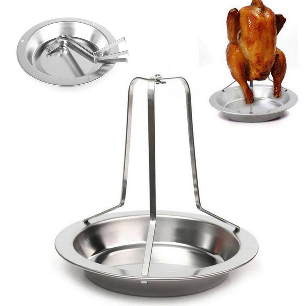 Chicken Roaster Canister Beer Chicken Vegetables Roasting Pan Roaster Rack Chicken Holder BBQ Tool