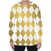 Simple Argyle Pattern Men's T-shirts Fashion Casual 3D Printed Long Sleeve T-shirts Loose Round Neck Streetwear Pullovers