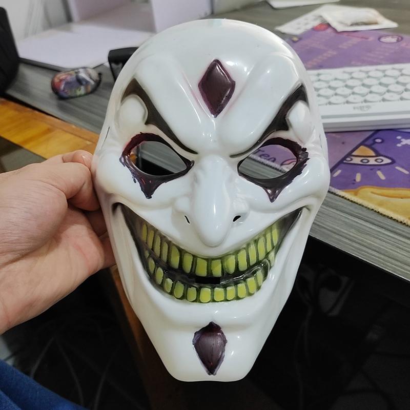 Новая маска Джокера на все лицо, забавная маска с улыбающимся лицом и большими золотыми зубами, крутой головной убор для мальчика, реквизит для косплея на Хэллоуин