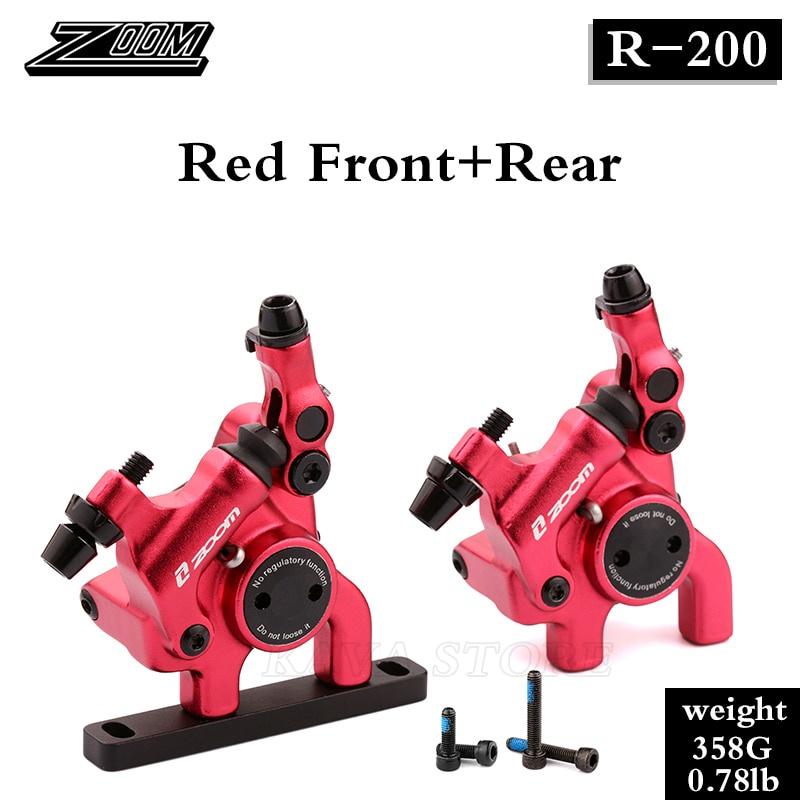 ZOOM Bicycle Hydraulic Brake R200 Road Bike Disc Brake Caliper Ultralight Double Piston PM Brakes Caliper for Shimano SRAM