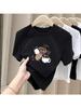 Женская утолщенная футболка с коротким рукавом из чистого хлопка с начесом - Стильный базовый слой для весны, осени и зимы