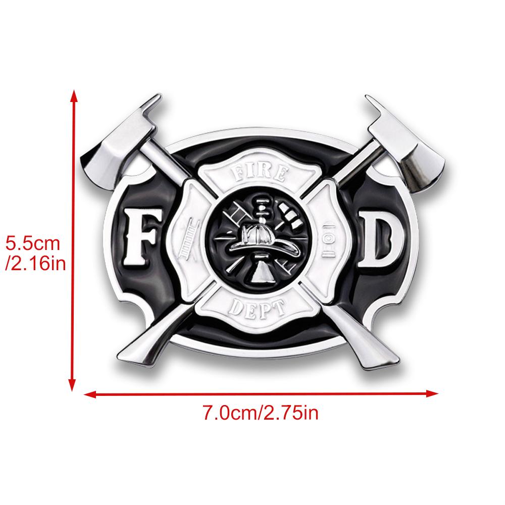 1Pcs FIRE DEPT Fire Department Decals Firefighter's Honor Courage Rescue Sticker Fireman Zinc Alloy for Car Truck Cooler