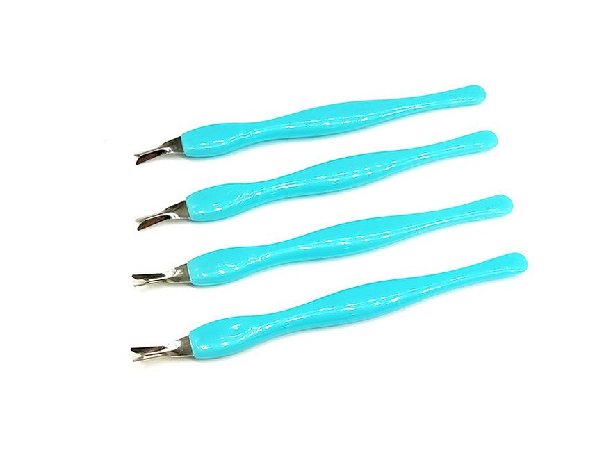 Red Sharp Вилка для удаления омертвевшей кожи для маникюрных инструментов