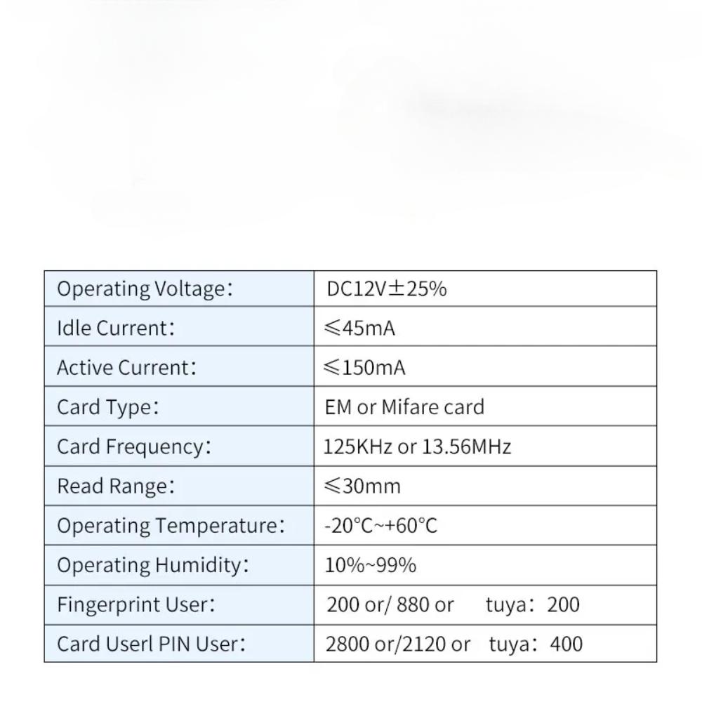 Tuya Wifi Автономная клавиатура для контроля доступа по отпечаткам пальцев, металлическая, водонепроницаемая, с подсветкой, встроенная установка, открывалка, считыватель + коробка M70