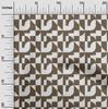 oneOone Cotton Flex Brown Fabric Geometrical Sewing Material Print Fabric By The Yard 40 Inch