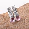 Morganite Gemstone Silver Earrings, 925 Solid Sterling Silver Earrings, Handmade Wonderful Silver Earrings For Birthday Gift