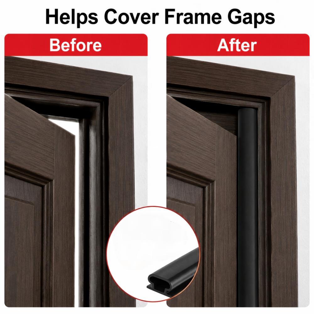 Xiaomi 6M Self Adhesive Door Seal Strip Rubber Soundproof Insulation Window Frame Weather Stripping Hollow Cavity Design for Gap Filler