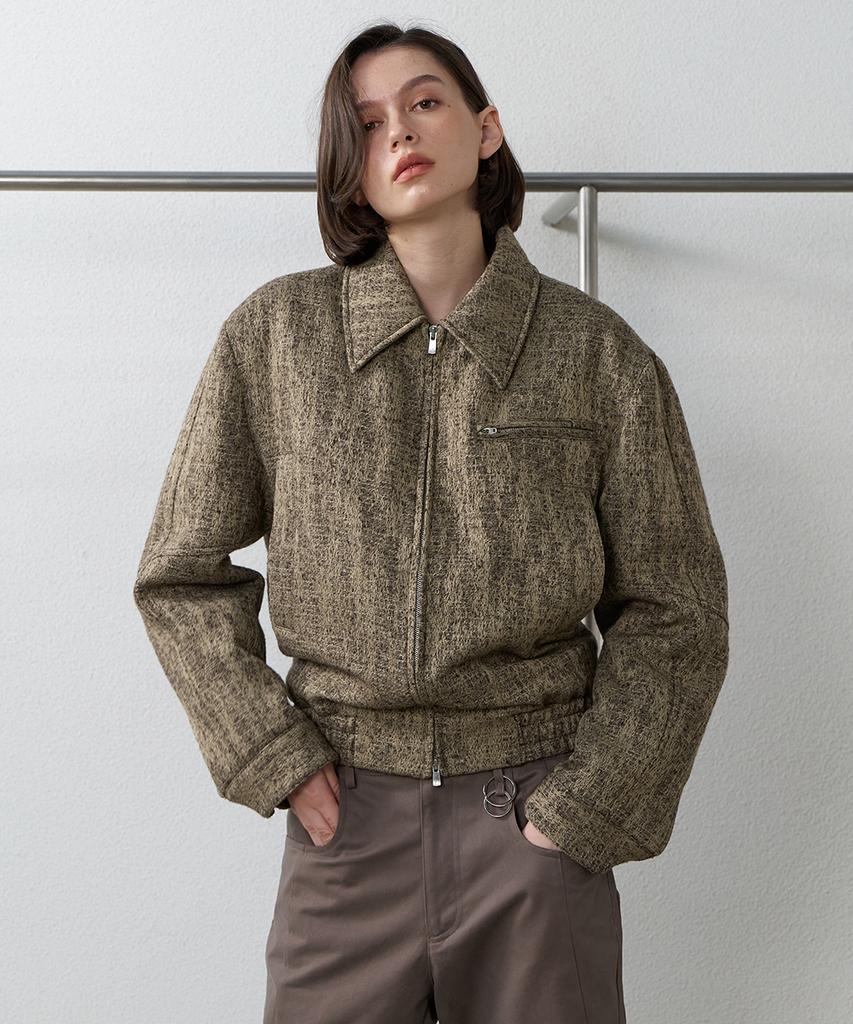 Yiyae Lips Welt Drizzler Jacket _ Wood