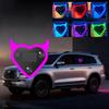 Solar Car Triangle Window Devil Heart Lamp Suction Cup LED Ambient Light USB Rechargeable Wiring Free Atmosphere Neon Light