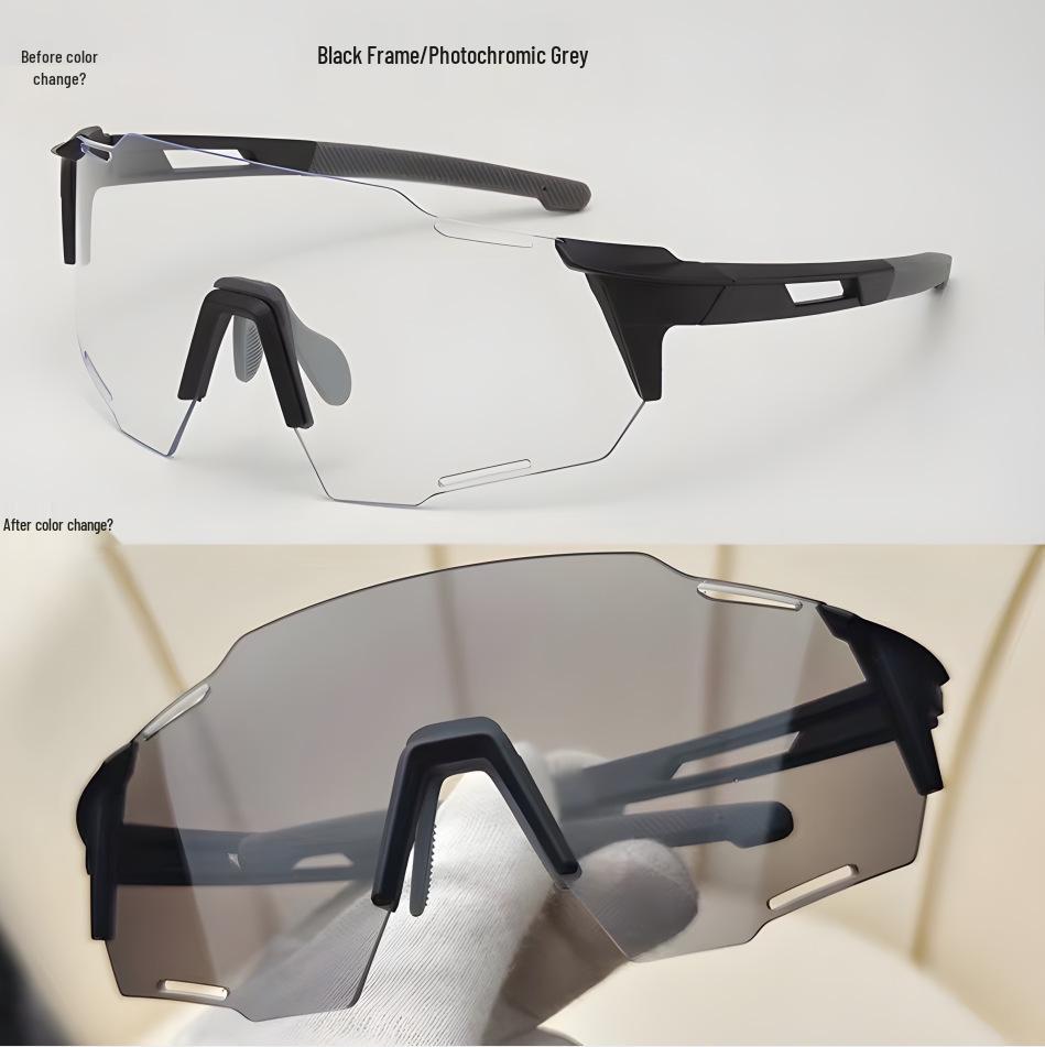 Day-Night Color-Changing Cycling Sunglasses: Trendy, Windproof, Sandproof, Night Vision Sports Glasses for Driving