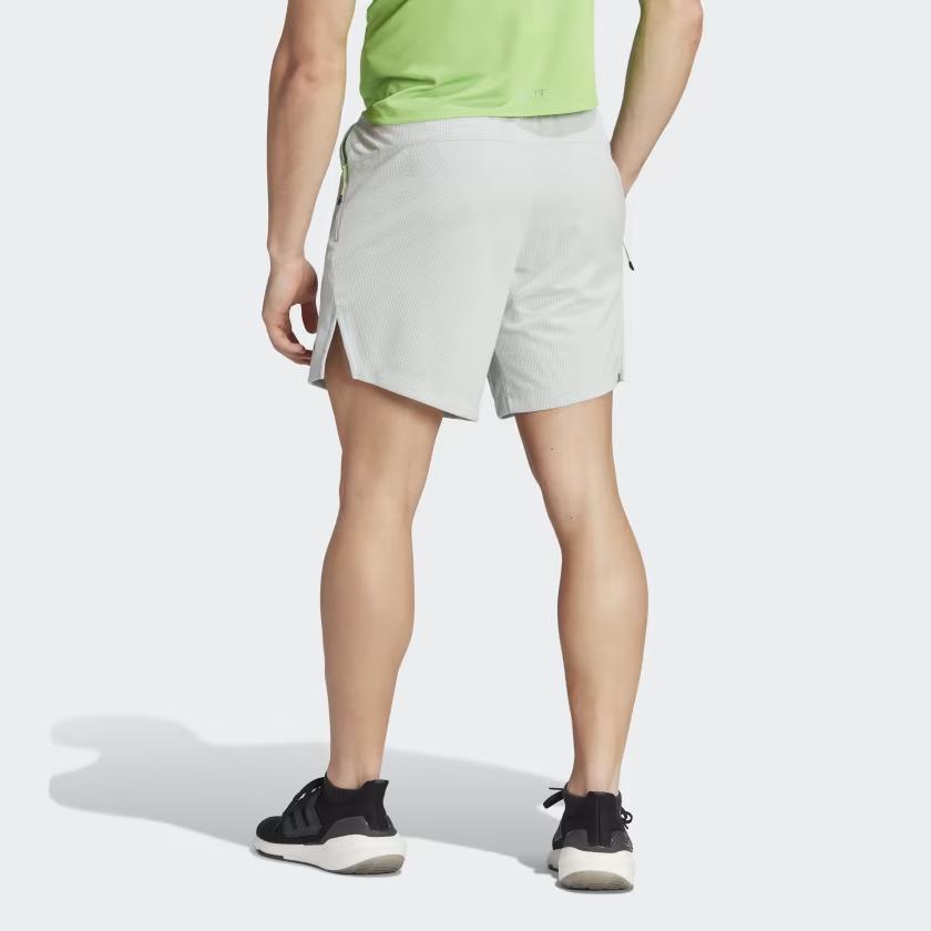 Adidas Мужские шорты для тренинга Hiit с эластичной резинкой на талии и логотипом, серые IM1107