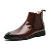 Мода Мода Мужские Повседневные Кожаные Челси Классические Мужские Повседневные Нарядные Деловые Туфли Удобные Мужские Ботильоны Мужские Слипоны Боты