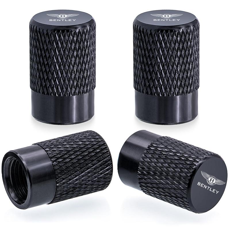 4Pcs Car LOGO Tire Valve Stems Cap Aluminum Tyre Wheel Stem Air Valve Cover Airdust For Bentley Continental GT MULLINER Bentayga