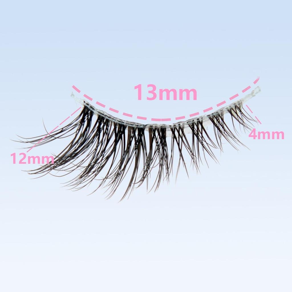 Cross-Border Cat-Eye Clear Band False Eyelashes - Natural, Dense, Half-Length with Extended Eye Tail