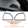 For BMW X5 E70 X6 E71 2008-2013 Car-styling Carbon Fiber Car Instrument Air Outlet Decorative Stickers Interior Auto Accessories