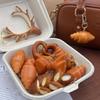 Bagel Simulated Food Key Chain Keyring Croissant Bag Accessory  Backpack Decor