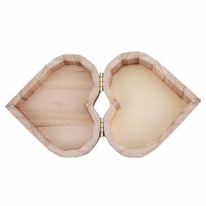Handmade Heart Jewelry Wooden Box Home Storage Earrings Ring Box High Quality Exquisite Jewelry Box Gift Boxes