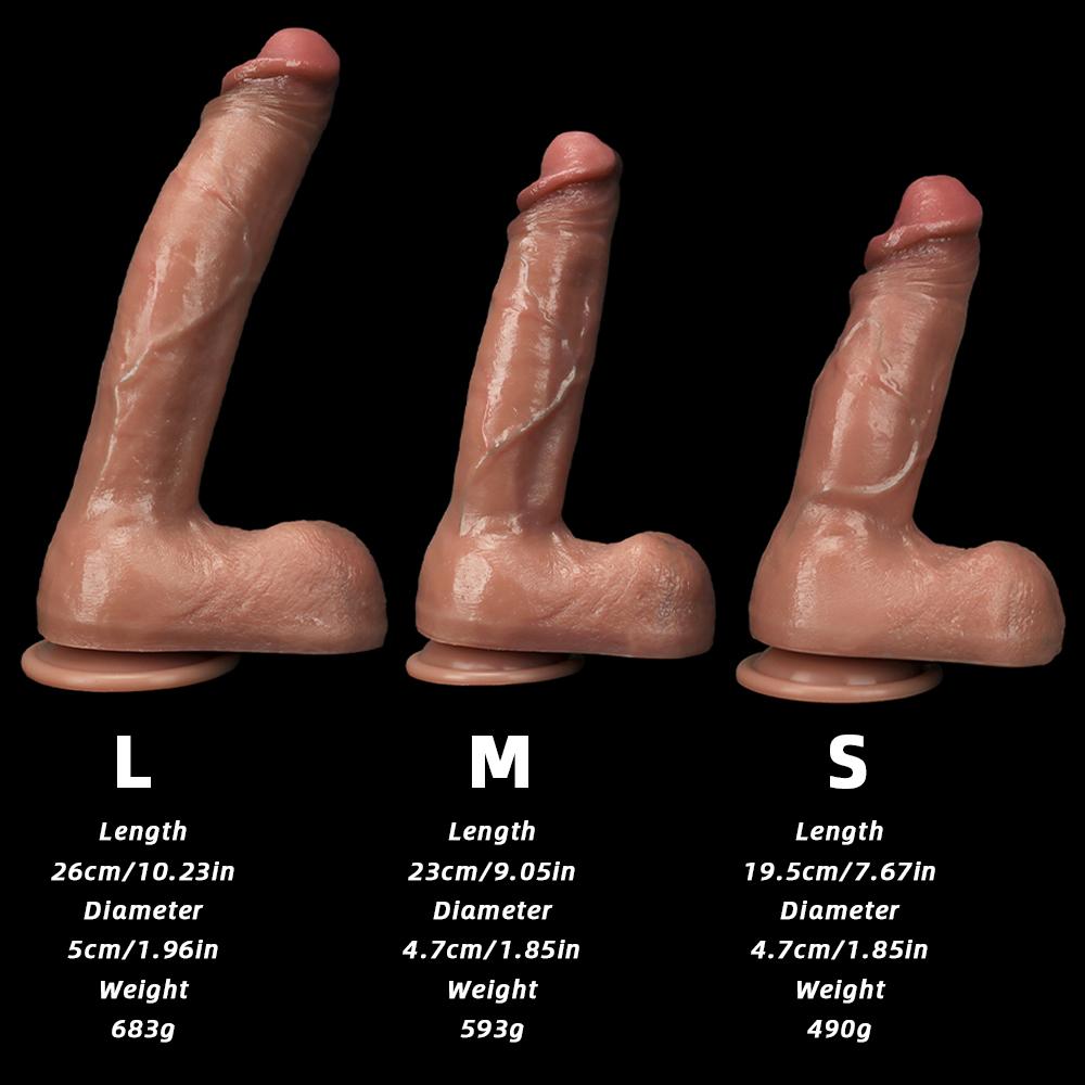 Liquid Silicone Simulation Dildo Sex Toy Women's Masturbator Strap On Cock Fisting Realistic Penis Big Dick