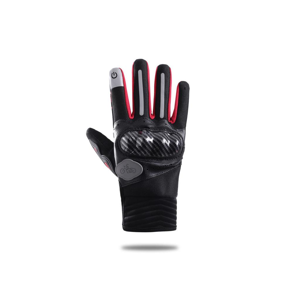 Men Motorcycle Riding Gloves, Summer Sun Protection Winter Warm E-Bike Cycling Protective Gear