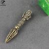 Pure Copper Buddhist Artifacts Ornaments Vintage Brass Horse Head Skull Buddha Pestle Vajry Figurines Home Needle Knife Buddha