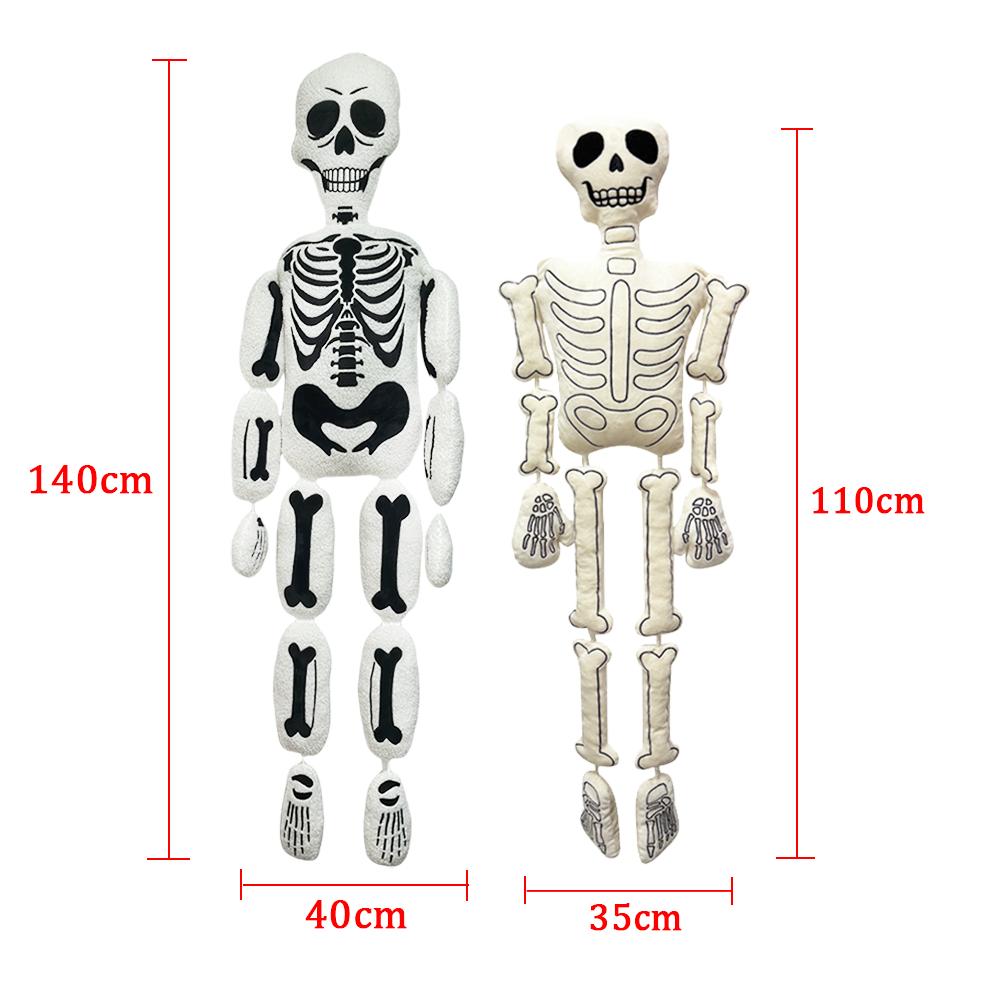 Funny Halloween Plush Toys Cute Skeleton Monster Ghost Skull Cartoon Horror Skull Fluffy Dolls Home Decoration Gifts