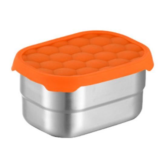 Контейнеры из нержавеющей стали для закусок для детей, герметичный контейнер для еды для малышей с силиконовыми крышками, складной металлический ланч-бокс для школы и детского сада