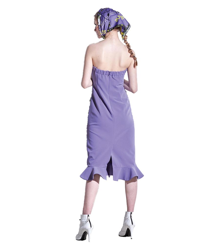 Greedius Purple Sequin Dress