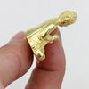 Миниатюрная фигурка Будды Шакьямуни из чистой латуни, украшение для дома, миниатюрная статуэтка