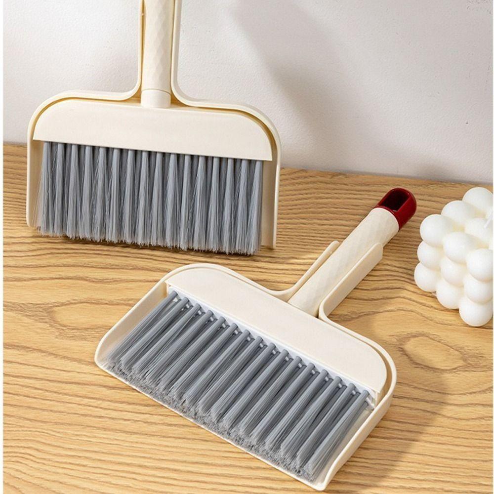 Plastic Desktop Mini Broom Mini Handheld Sweeping Brush Portable Dustpan Set Household Tool