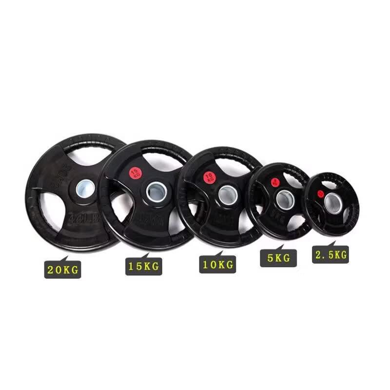 ZLIII Rubber-Coated Cast Iron 3-Hole Grip Olympic Weight Plate