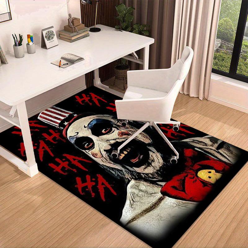 Horror Clown Laughing Carpet, Chair Rug,Rug for Office Bedroom living rooms, Doormat decor Fan Gift Christmas Gift