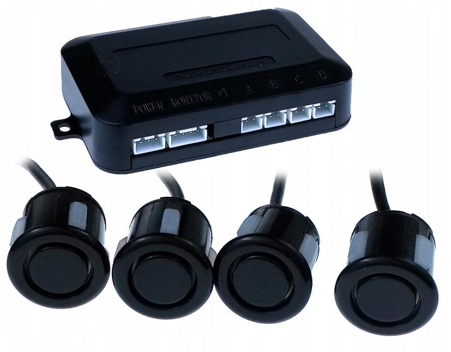 Czujniki Cofania Parkowania 4X Buzzer Czarne 18Mm