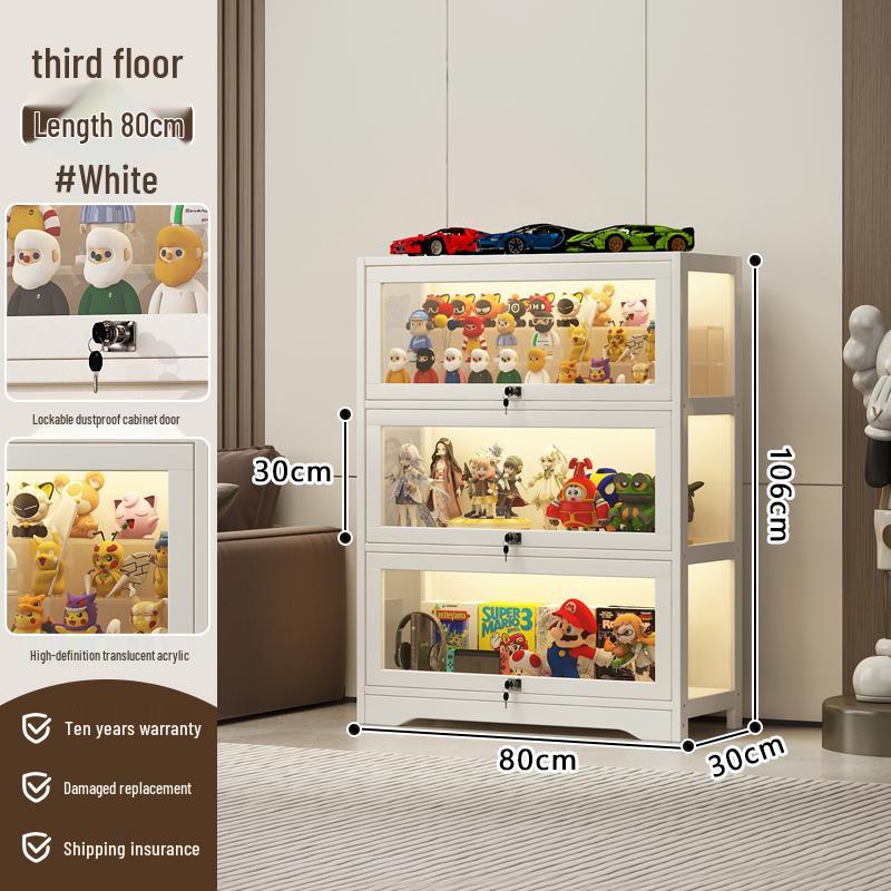 Акриловая стеклянная витрина с замком для игрушек и призов