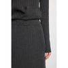 LILY Grey Knitted Pleated Skirt