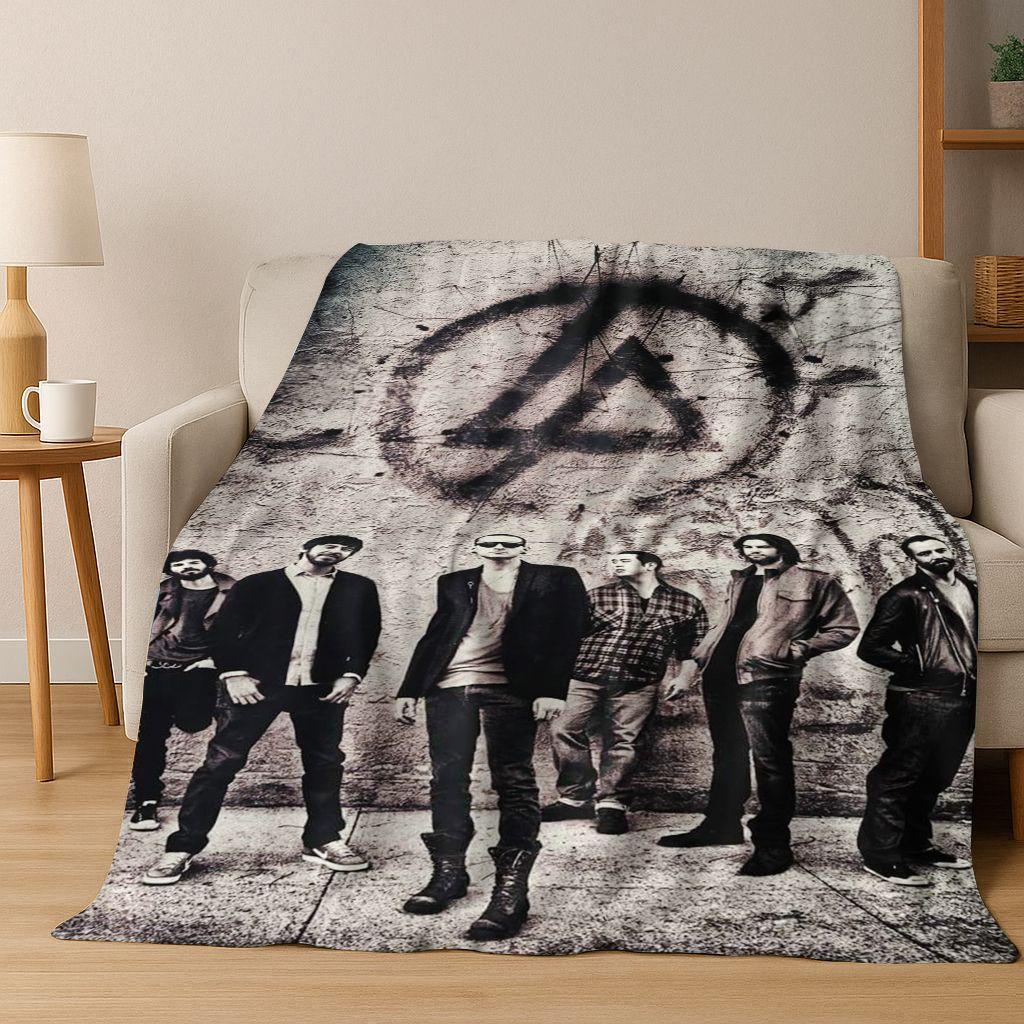 Классическое одеяло из фланели с логотипом L-Linkin Park, арт рок-группы, уютное мягкое покрывало для дома, спальни, кровати, дивана, пикника, подарок для ребенка