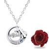 Ожерелье Кот Танцующий Камень Роза Коробка Набор Камень Ноября Голубой Топаз [Sears] sp10-0002-1218-11