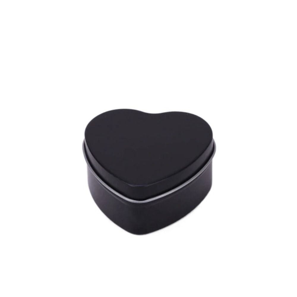 Серебряные/красные/розовые банки в форме сердца Жестяные контейнеры в форме сердца Креативные банки для изготовления свечей своими руками