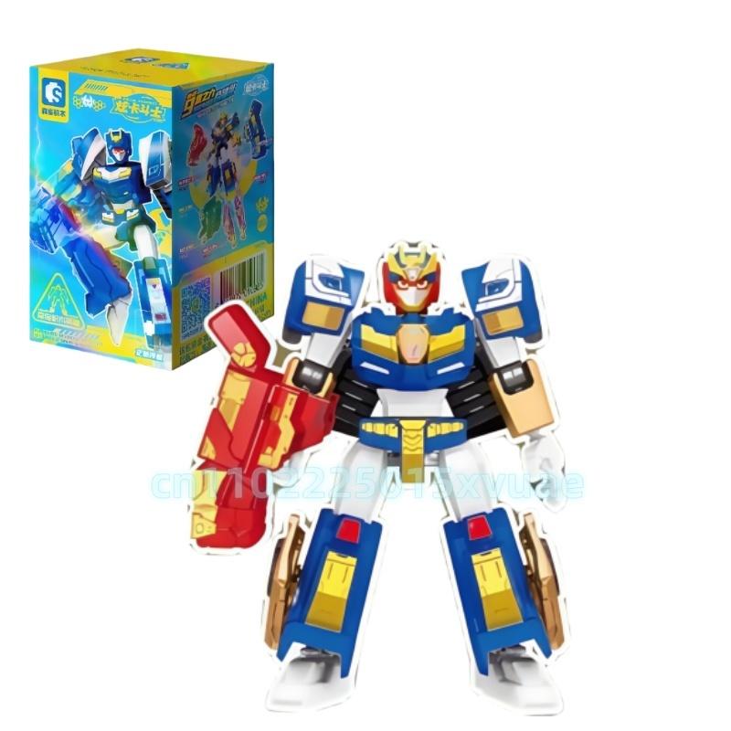 Новый SEMBO METAL CARDBOT Строительный Блок Xuan Blue Lightning Трансформирующийся Робот Сборка Подвижная Модель Игрушка Коллекционная Детский Подарок