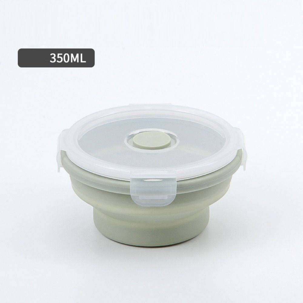 with Lids Portable Food Container Solid Colors Silicone Collapsible Bowl  Outdoor