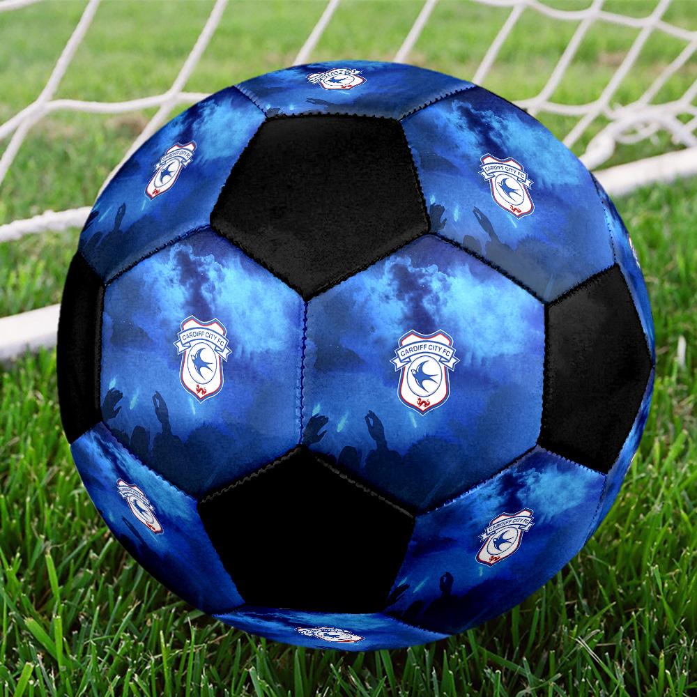 Cardiff City F.C Soccer Ball Colorful All Ages Machine Stitched PVC Competition Ready Durable High-Bounce.SIZE5