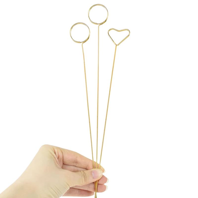 20Pcs Greeting Card Holder School Event Wire Card Holder Durable Photo Stick Holder Party Floral Card Holder Office Party Wedding