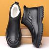 Winter Hot Selling Outdoor Cold Proof Snow Boots Fleece Wear-resistant Men's Leather Casual Shoes Men's High Cut Workwear Shoes