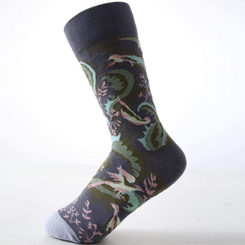 Хлопок гребенной пряжи новый ретро маяк японские носки приливные мужские и женские вышитые носки средней длины