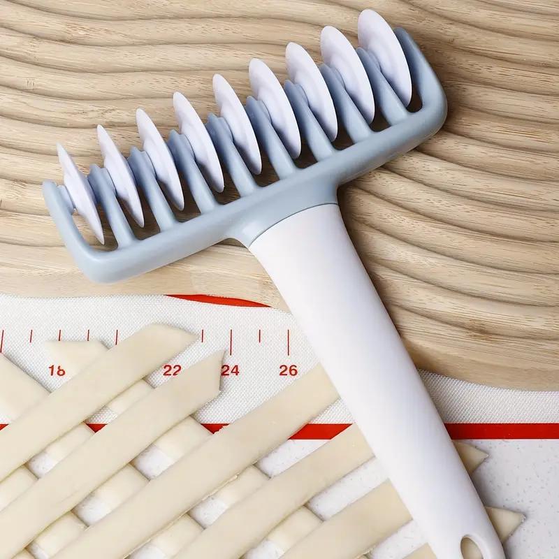 1 шт. Роликовый нож для пиццы с фигурным узором, инструменты для выпечки, нож-сетка для слоеного теста, роликовый нож с узором, креативный роликовый нож для лапши