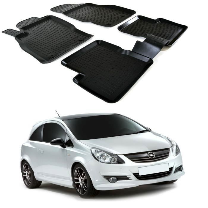 SCOUTT Tapis de sol 3D Opel CORSA D 2006-2019 - Caoutchouc Premium - Résistant à l'eau - Sur mesure