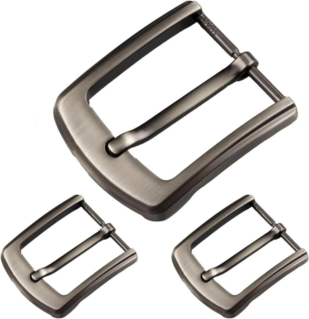 40mm Zinc Alloy Men's Casual Belt Buckle End Bar Heel Bar Buckle Single Pin Half Buckle for Leather Craft Jeans Webbing